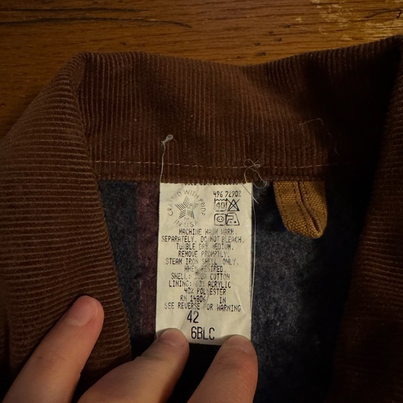 Vintage 90s Carhartt Blanked Lined  Canvas Workwear Field Coat Chore Coat - Picture 3 of 7